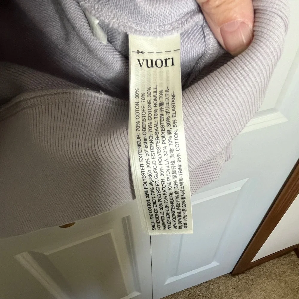 Vuori Sedona Pullover Sweatshirt Lavender Purple Athleisure Crewneck XS VW298 - Picture 6 of 10